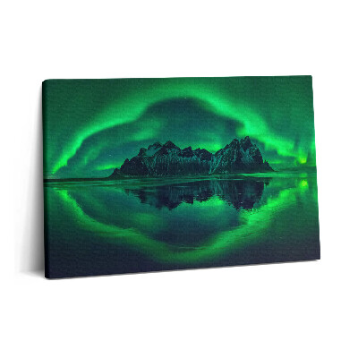 Tablou pe pânză 60x40 Aurora Boreală - Imagine în Oglindă