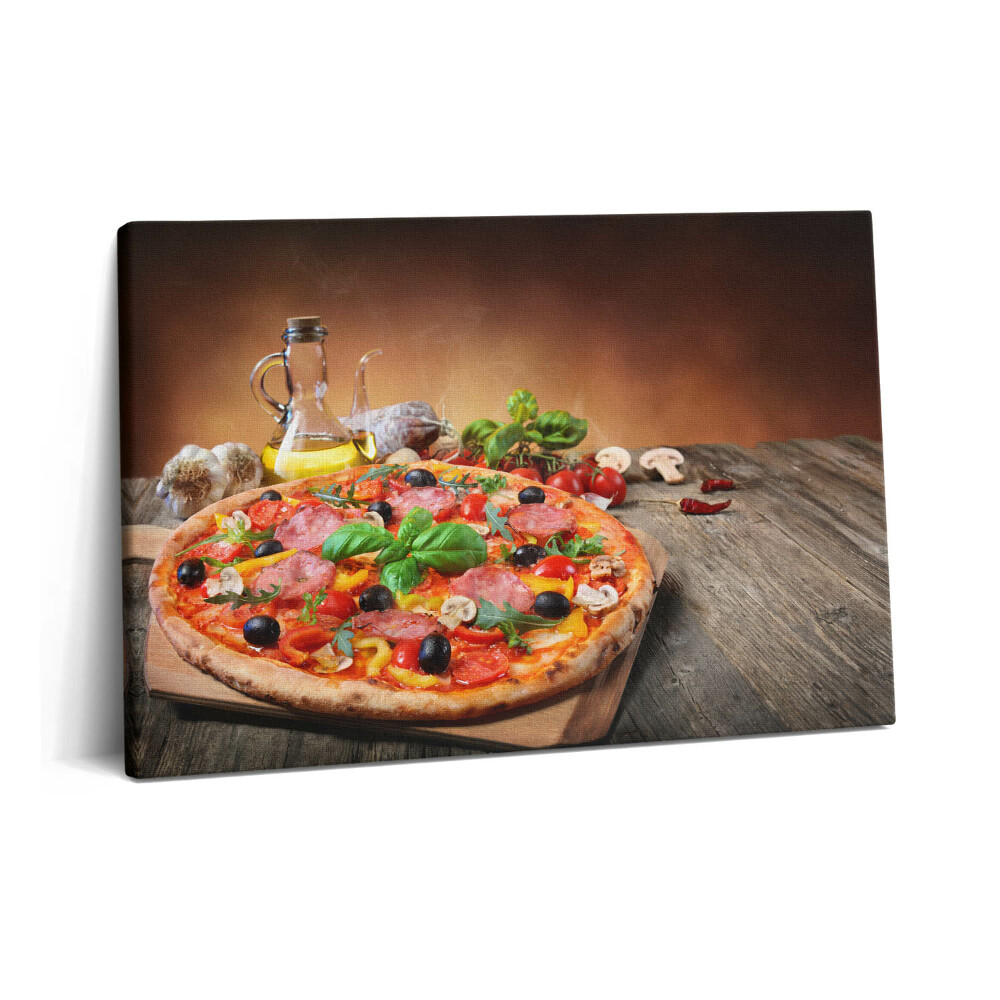 Tablou pe pânză 60x40 Pizza italiană cu ulei de măsline