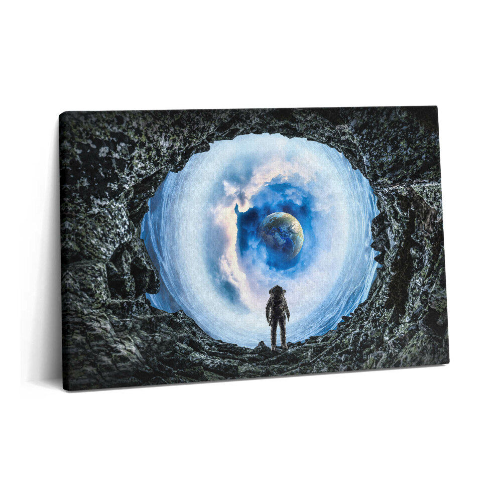 Tablou pe pânză 60x40 Gaură spațială și astronaut