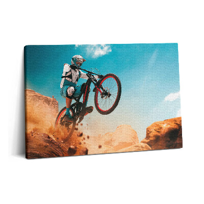 Tablou pe pânză 60x40 Mergând cu motocicleta în deșert