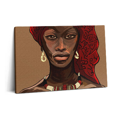 Tablou pe pânză 60x40 Artă - Pictură a unei femei africane