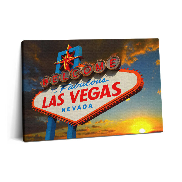 Tablou pe pânză 60x40 Semnul Las Vegas la apus