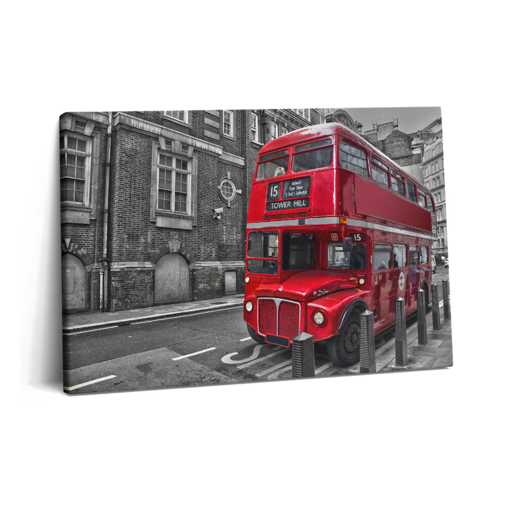 Tablou pe pânză 60x40 Autobuz roșu cu etaj