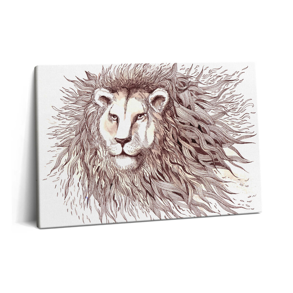 Tablou pe pânză 60x40 Desen artistic al unui leu