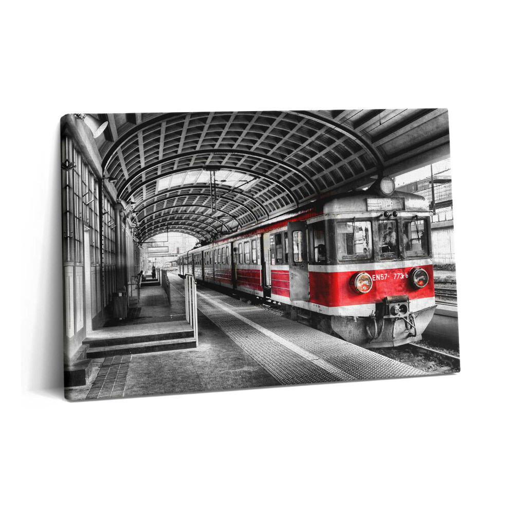 Tablou pe pânză 60x40 Vechea platformă de cale ferată