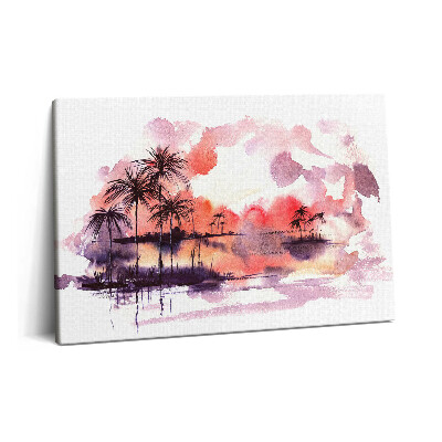Tablou pe pânză 60x40 Peisaj tropical în acuarelă