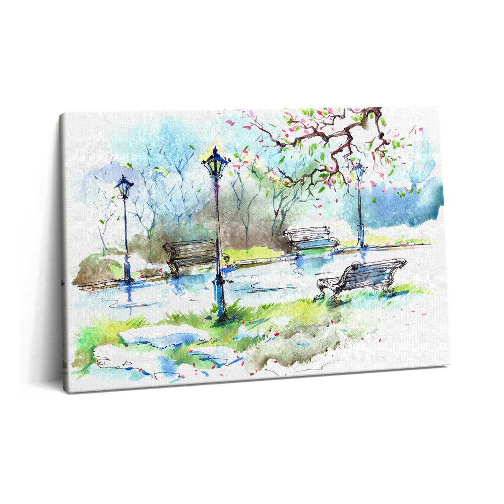 Tablou pe pânză 60x40 Vedere pitorească a primăverii în parc