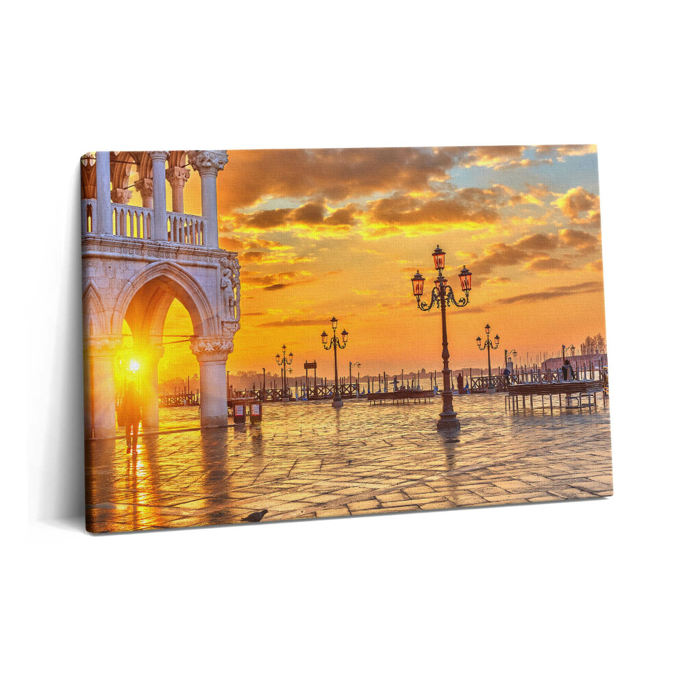 Tablou pe pânză 60x40 Piața Veneției la apus