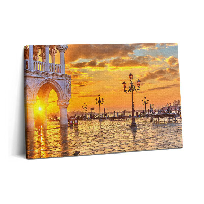 Tablou pe pânză 60x40 Piața Veneției la apus