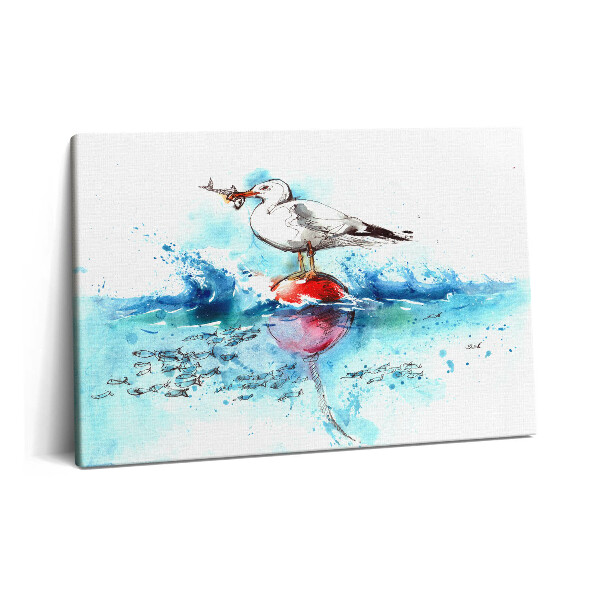 Tablou pe pânză 60x40 Pescăruș pictat