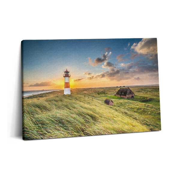 Tablou pe pânză 60x40 Schimbați farul de pe Sylt