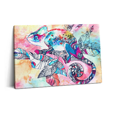 Tablou pe pânză 60x40 Cameleon pe o ramură