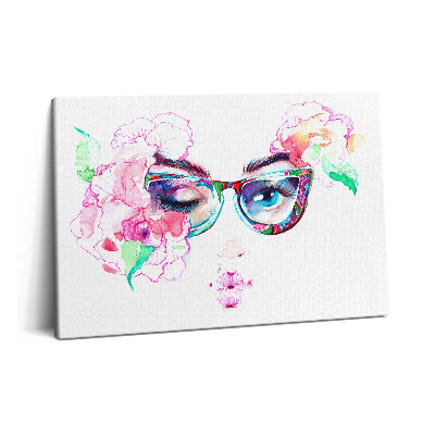 Tablou pe pânză 60x40 Fața unei femei cu ochelari