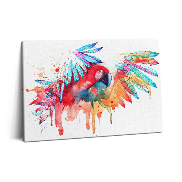 Tablou pe pânză 60x40 Papagal roșu colorat