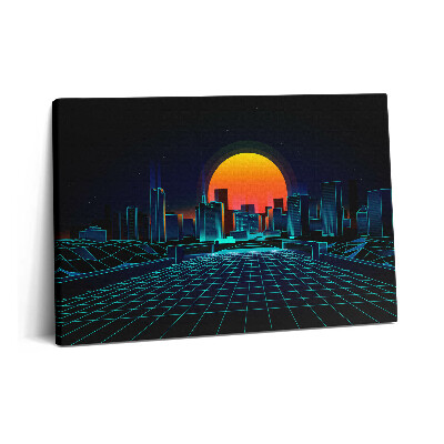 Tablou pe pânză 60x40 Spațiul cibernetic al orașului
