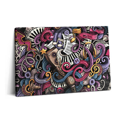 Tablou pe pânză 60x40 Instrumente muzicale