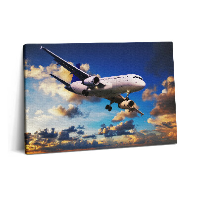 Tablou pe pânză 60x40 Avion în nori