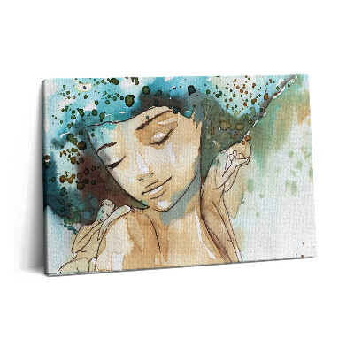 Tablou pe pânză 60x40 Femeie abstractă