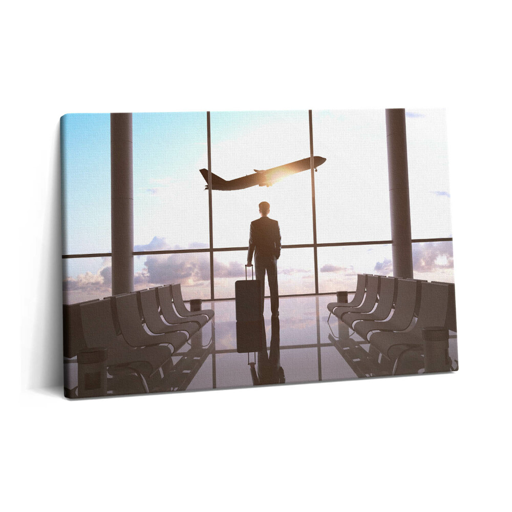 Tablou pe pânză 60x40 Bărbat la aeroport