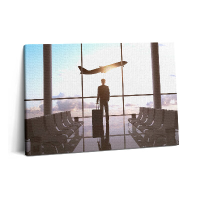 Tablou pe pânză 60x40 Bărbat la aeroport