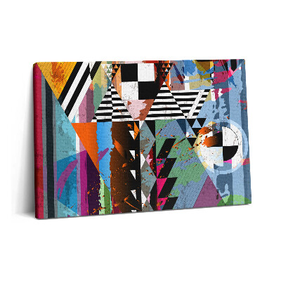 Tablou pe pânză 60x40 Dungi și triunghiuri abstracte