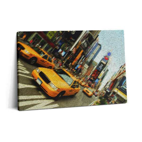 Tablou pe pânză 60x40 Taxiuri galbene în New York