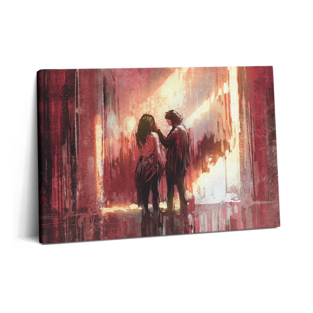 Tablou pe pânză 60x40 Un cuplu tânăr îndrăgostit