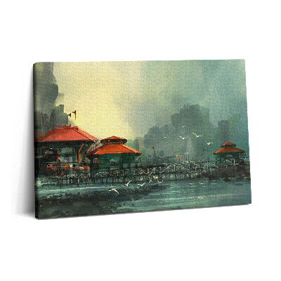 Tablou pe pânză 60x40 Sat de pescari