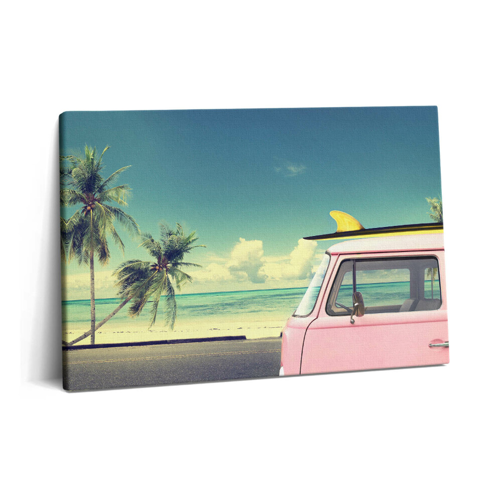 Tablou pe pânză 60x40 Mașină cu placă de surf