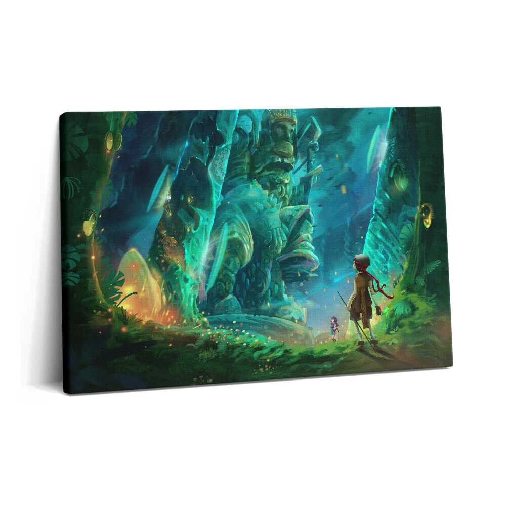 Tablou pe pânză 60x40 Copii într-o pădure de basm