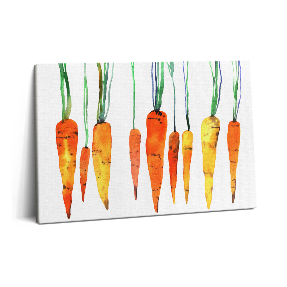Tablou pe pânză 60x40 Ilustrație în acuarelă a morcovului