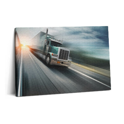 Tablou pe pânză 60x40 Camion pe autostradă