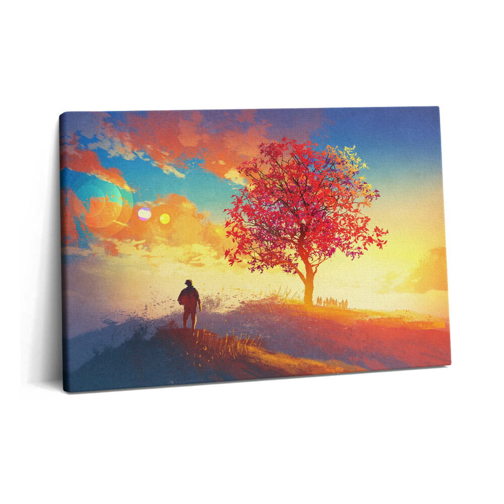 Tablou pe pânză 60x40 Peisaj romantic al omului