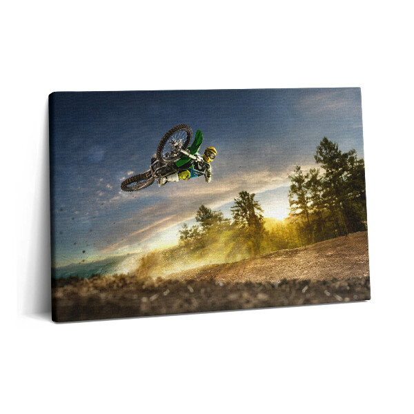 Tablou pe pânză 60x40 Motocross și pădure
