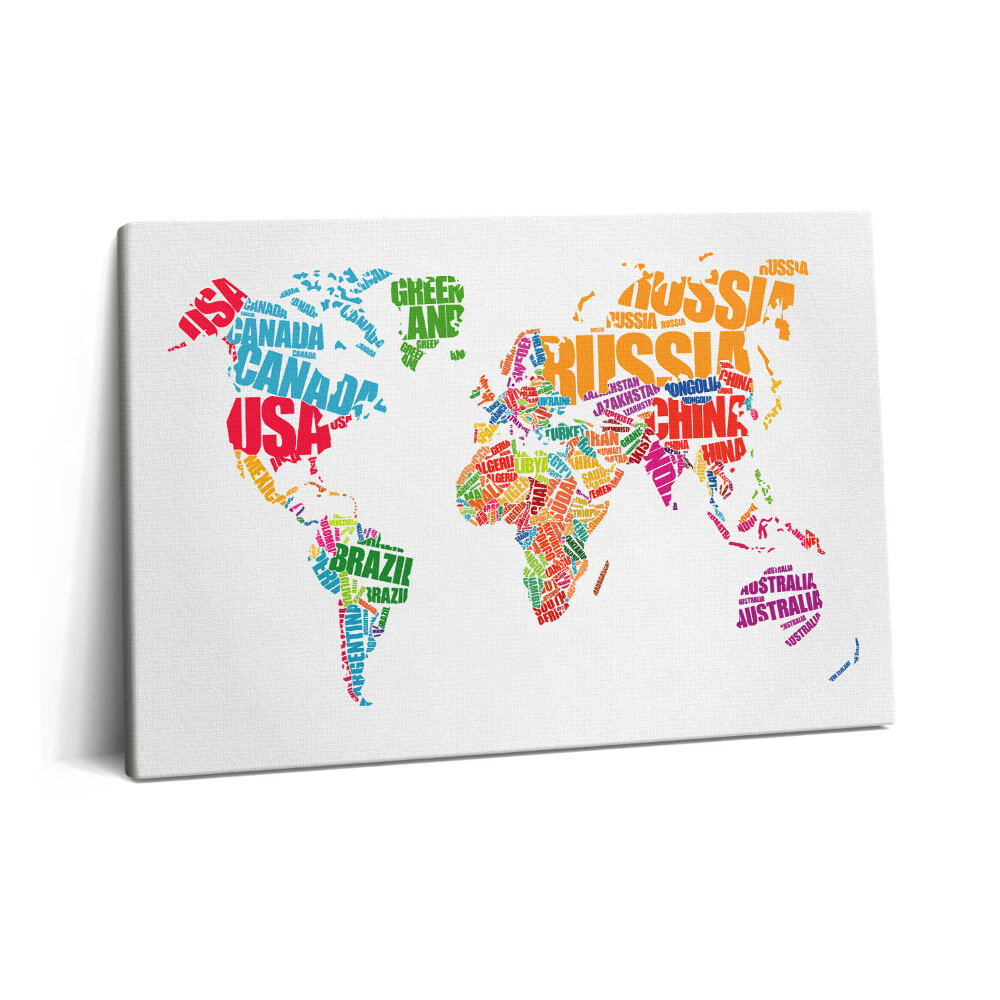 Tablou pe pânză 60x40 Harta lumii