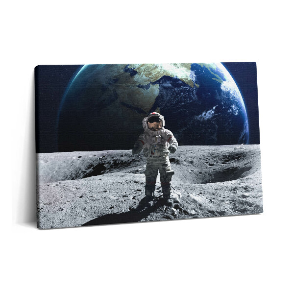 Tablou pe pânză 60x40 Astronautul pe Lună