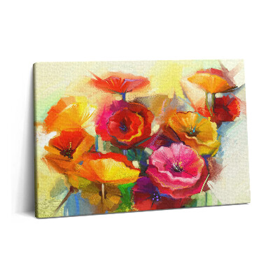 Tablou pe pânză 60x40 Maci colorați