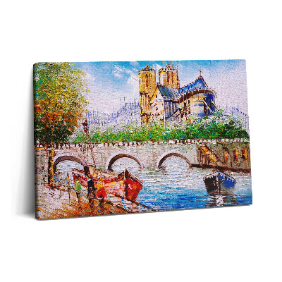 Tablou pe pânză 60x40 Vopsirea unei bărci