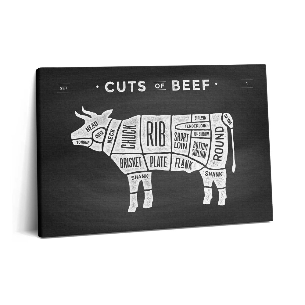 Tablou pe pânză 60x40 Poster cu vacă - Măcelar de vită