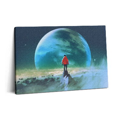 Tablou pe pânză 60x40 Omul pe Lună