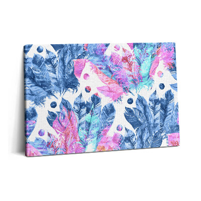 Tablou pe pânză 60x40 Pene colorate