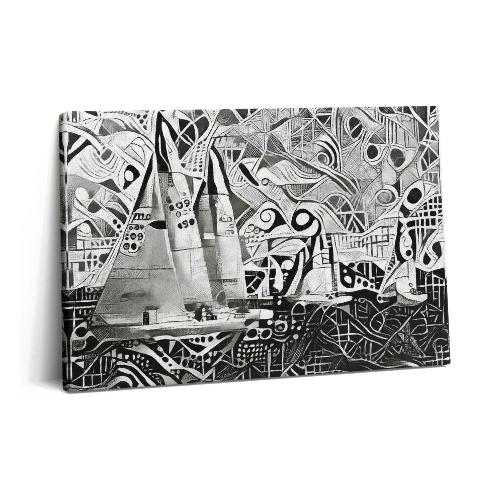 Tablou pe pânză 60x40 Rezumat al unei barci cu pânze pe mare