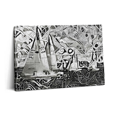 Tablou pe pânză 60x40 Rezumat al unei barci cu pânze pe mare