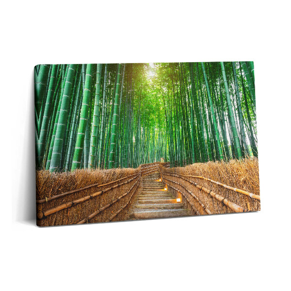 Tablou pe pânză 60x40 Un drum într-o pădure de bambus