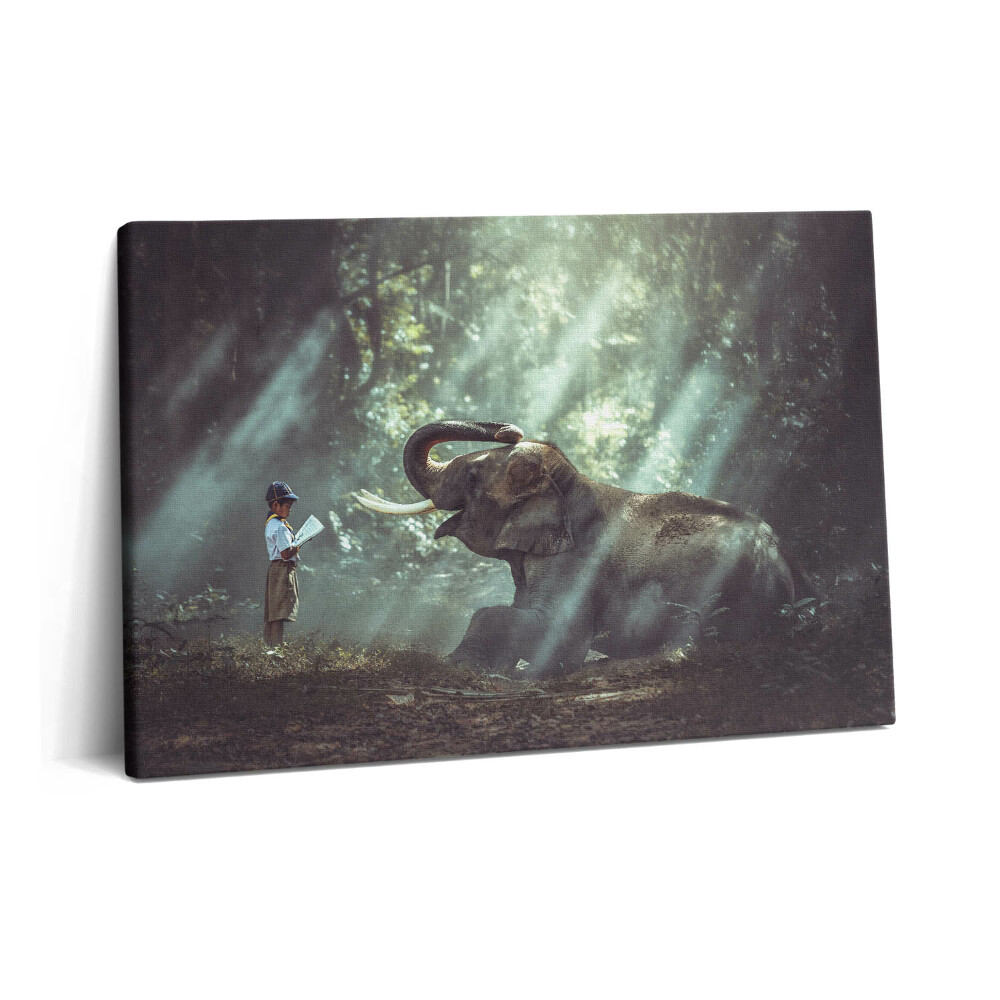 Tablou pe pânză 60x40 Băiat cu o carte