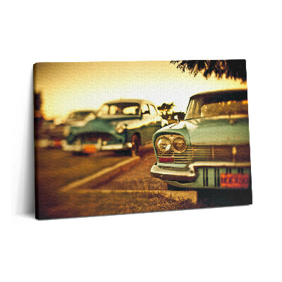 Tablou pe pânză 60x40 Mașini vechi - colecție de mașini