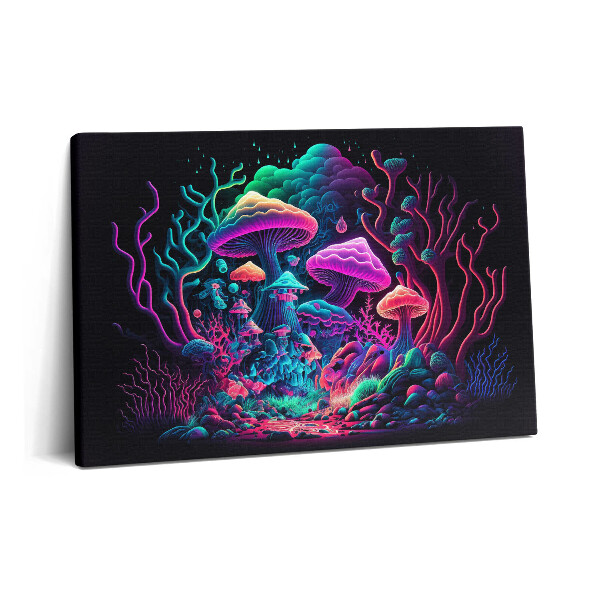 Tablou pe pânză 60x40 Ciuperci neon