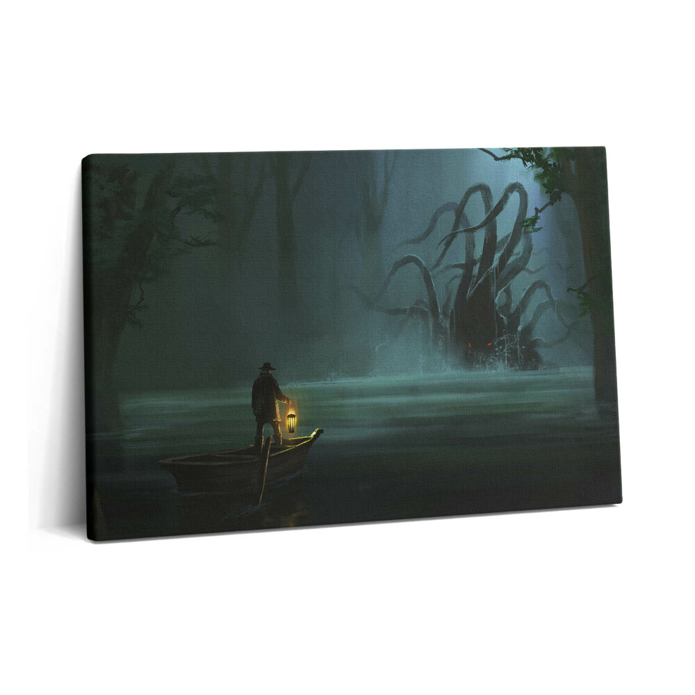 Tablou pe pânză 60x40 Omul și monstrul în mlaștină
