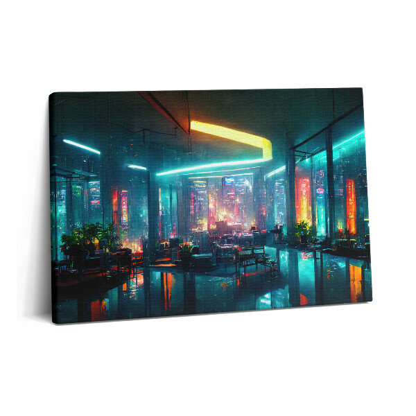 Tablou pe pânză 60x40 Un oraș în stil cyberpunk