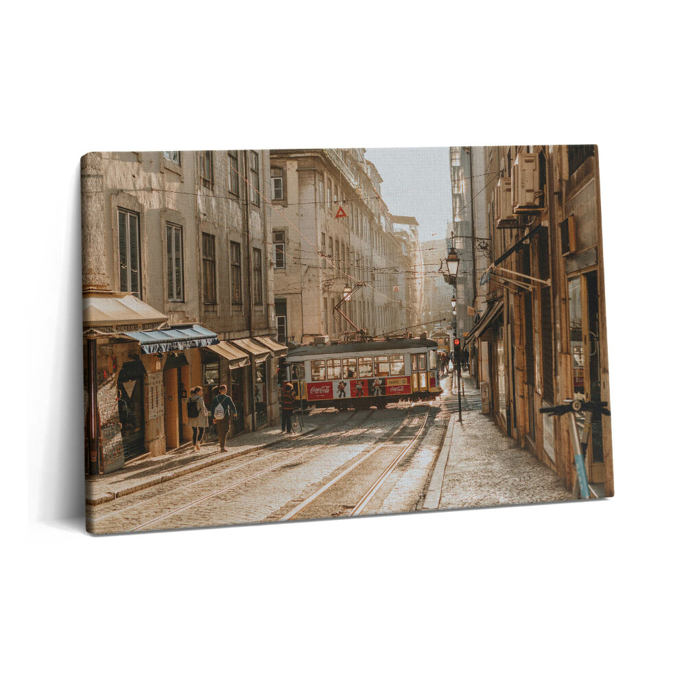 Tablou pe pânză 60x40 Vedere a Lisabonei și a tramvaiului